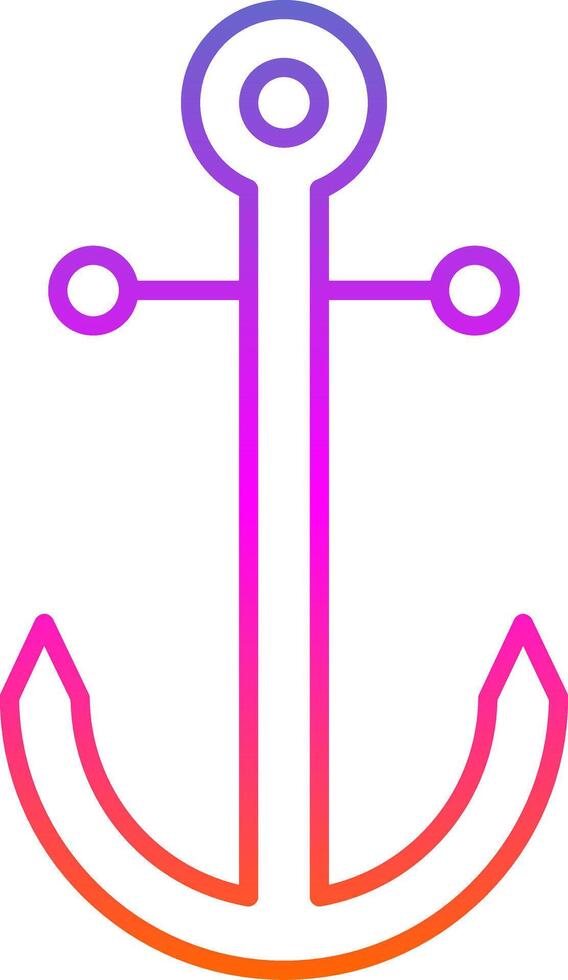 Anchor Line Gradient Icon vector