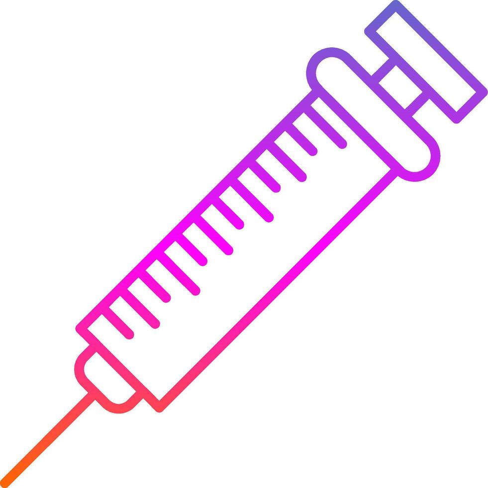 Injection Line Gradient Icon vector