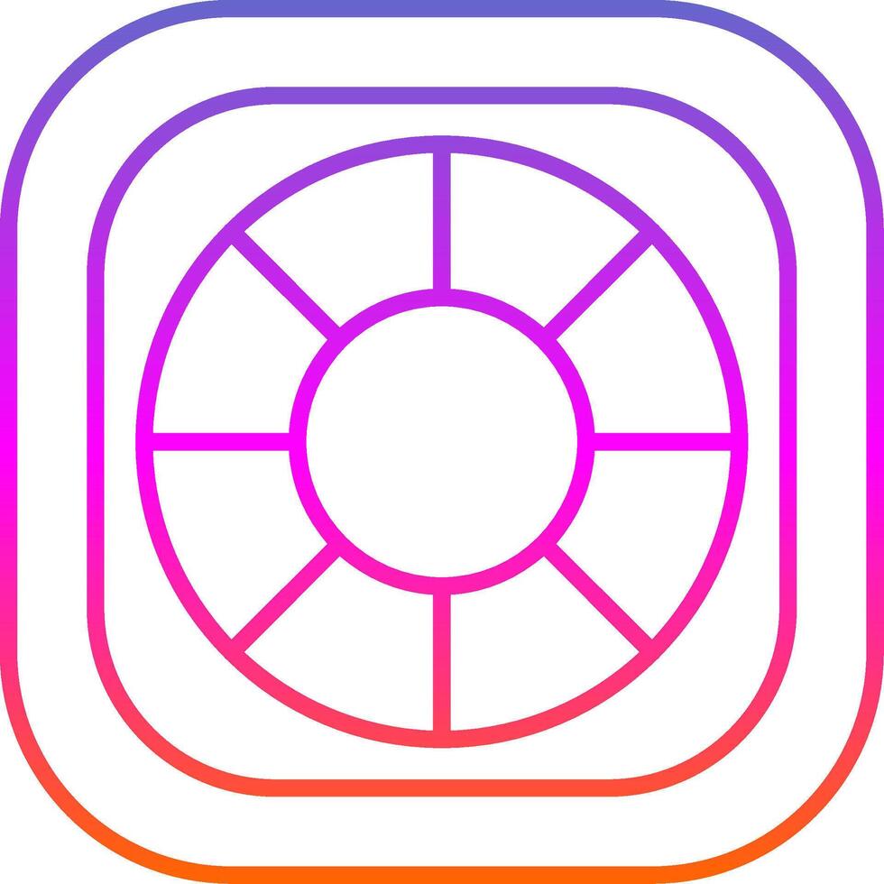 Lifebuoy Line Gradient Icon vector