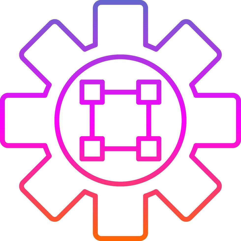 Text Editor Line Gradient Icon vector