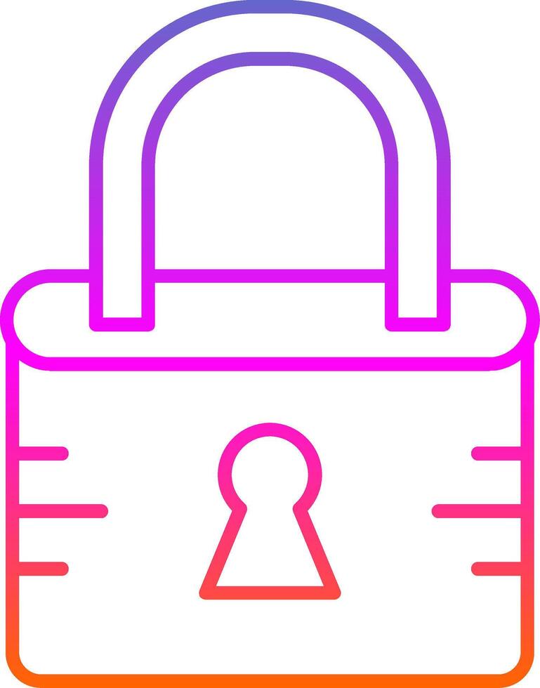 Padlock Line Gradient Icon vector