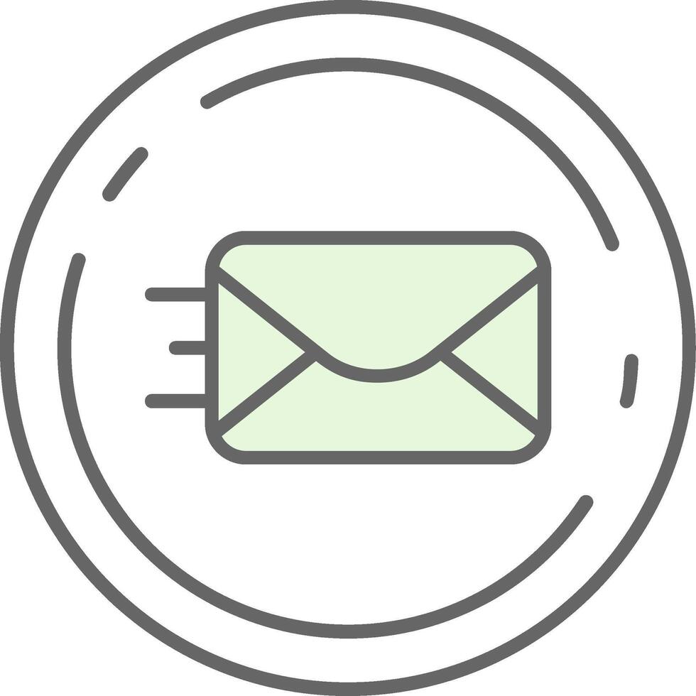 Send Green Light Fillay Icon vector