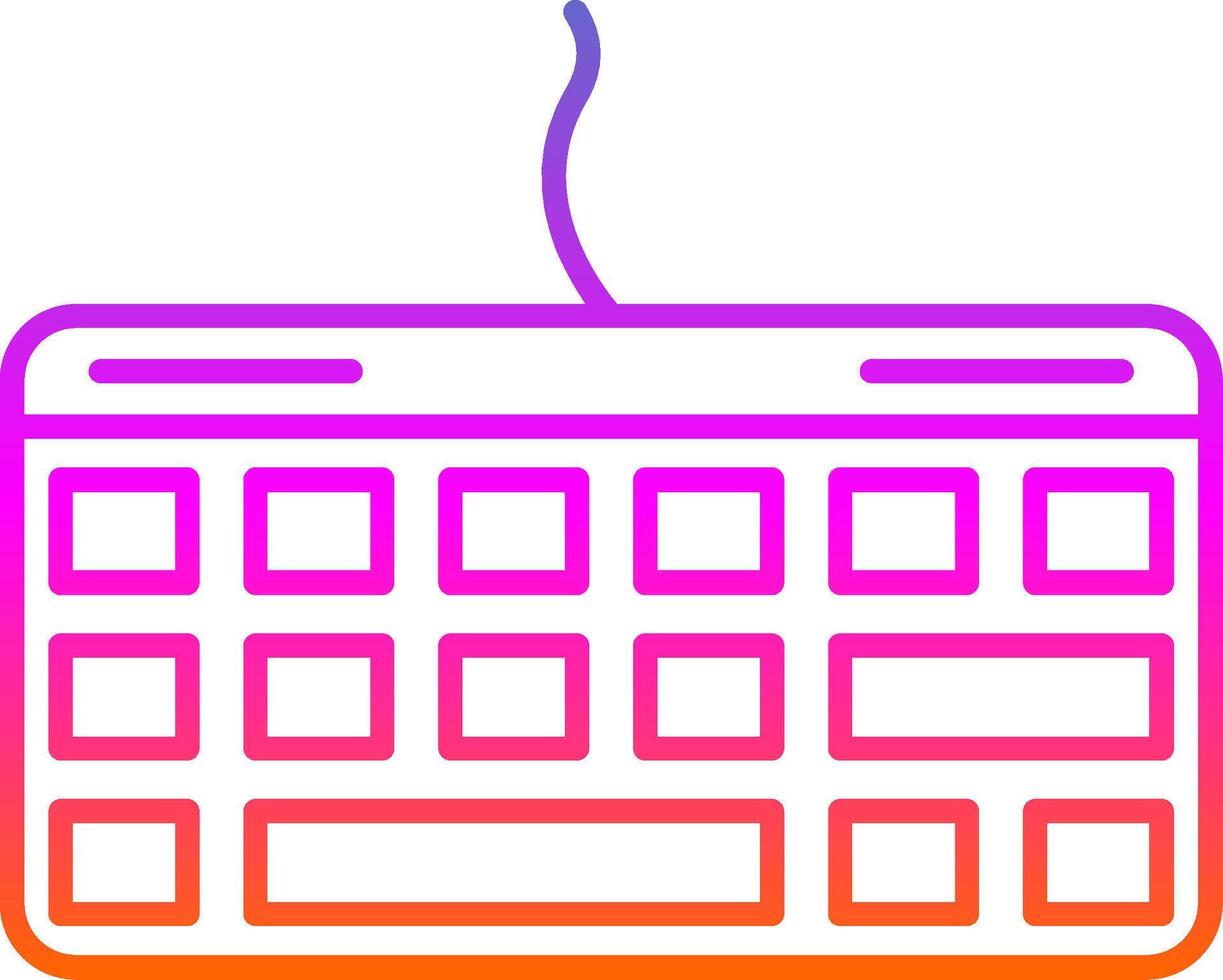 keyboard Line Gradient Icon vector