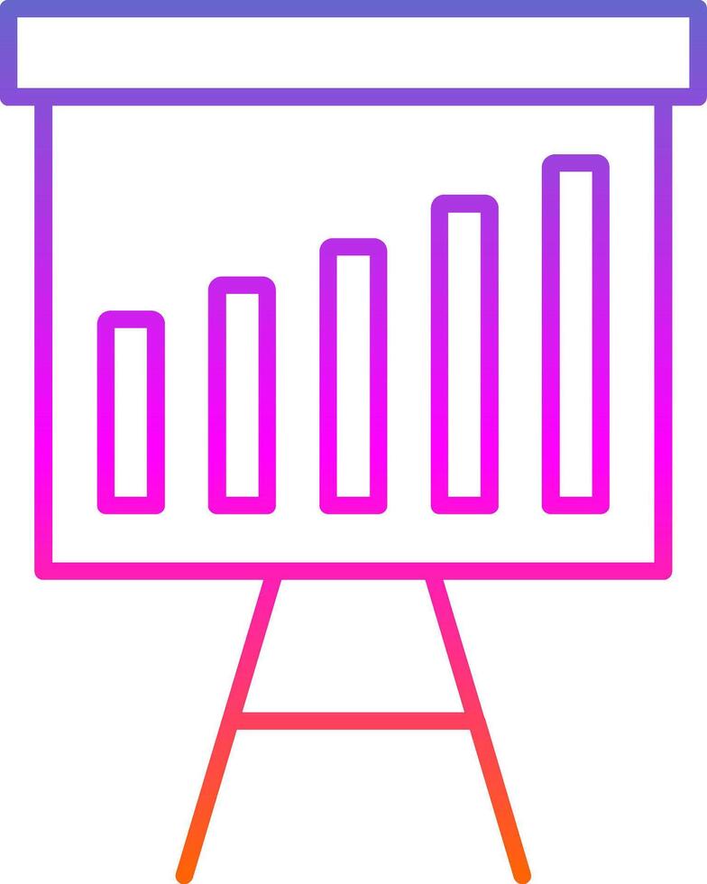 Presentation Line Gradient Icon vector