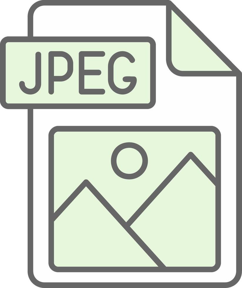 Jpg file format Green Light Fillay Icon vector