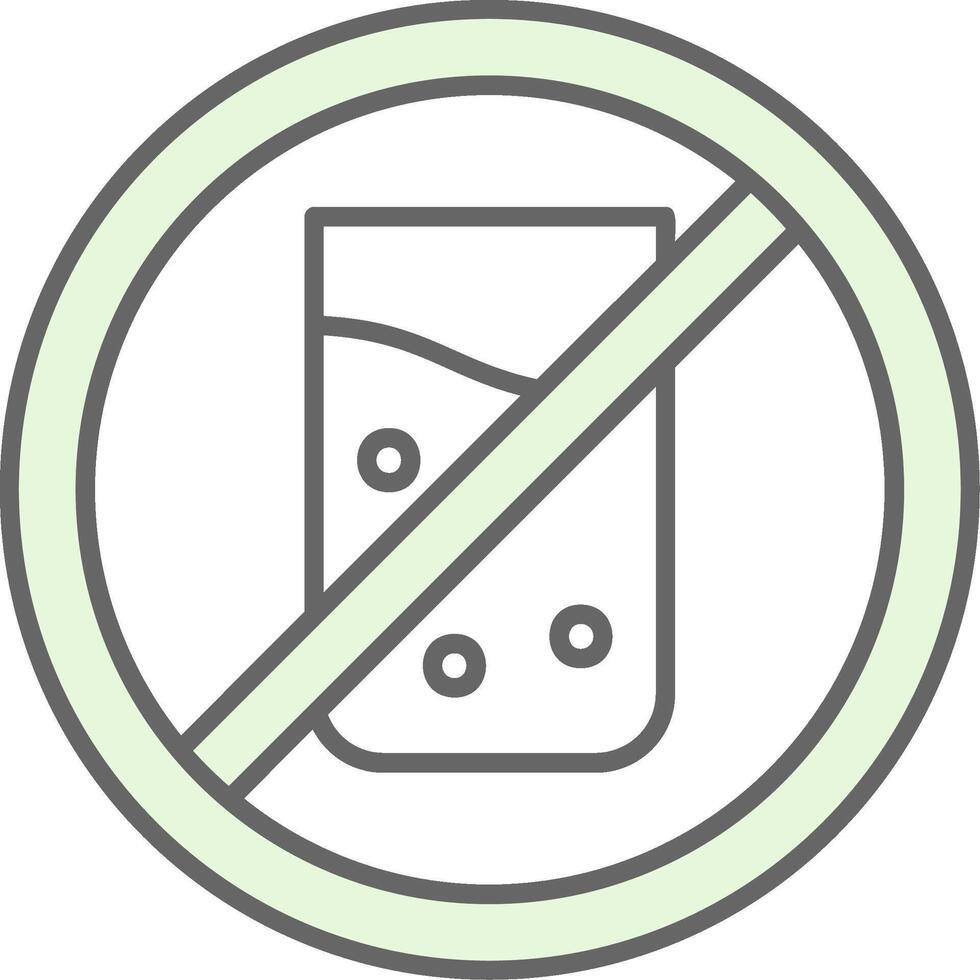 No drink Green Light Fillay Icon vector