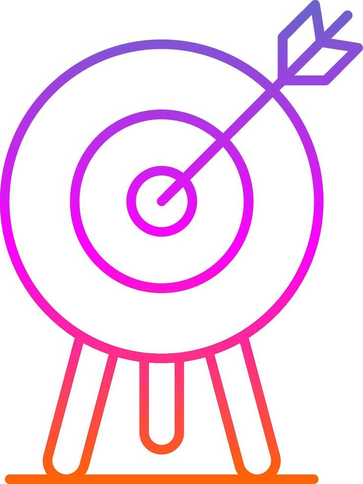 Target Line Gradient Icon vector