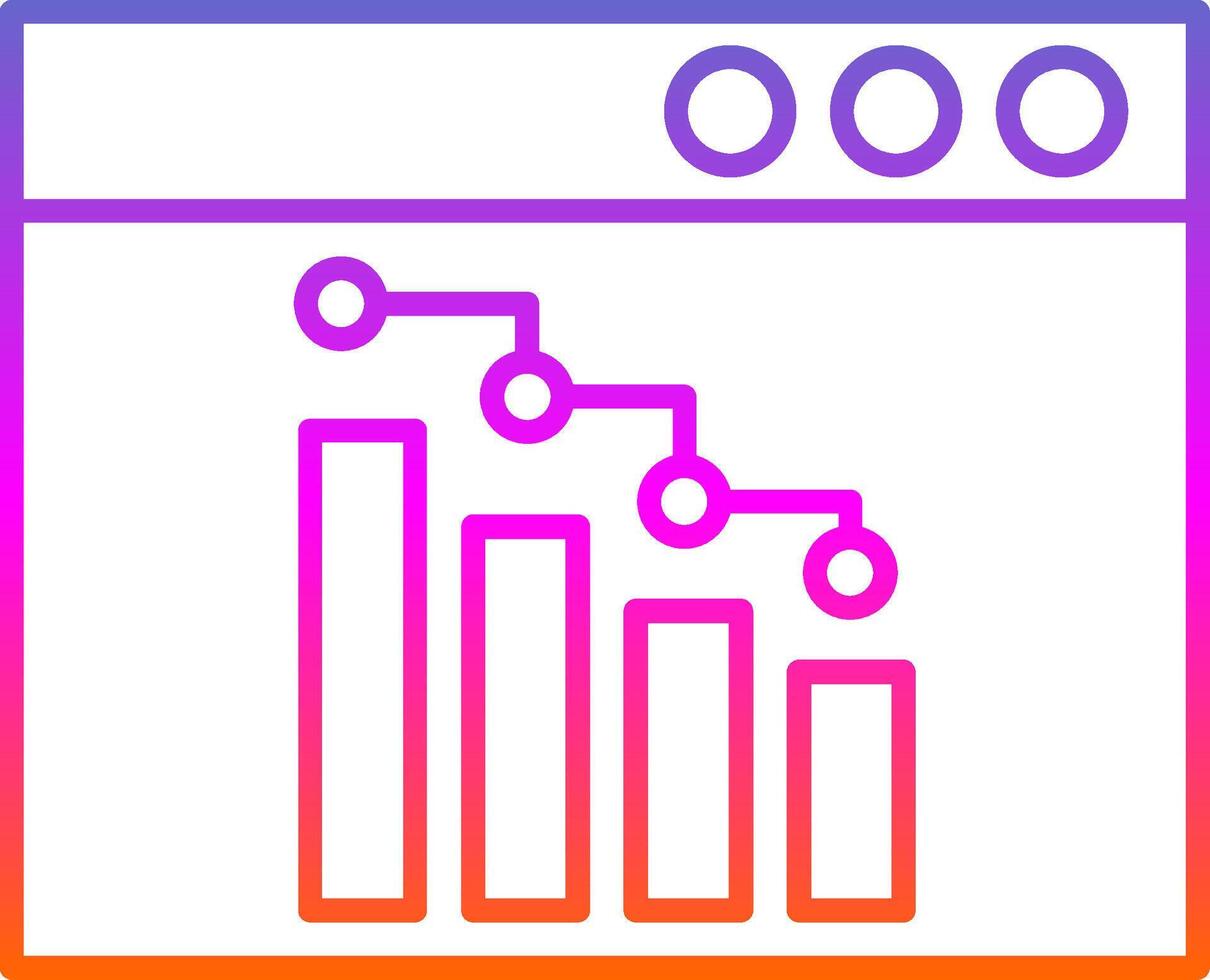 Web Browser Line Gradient Icon vector