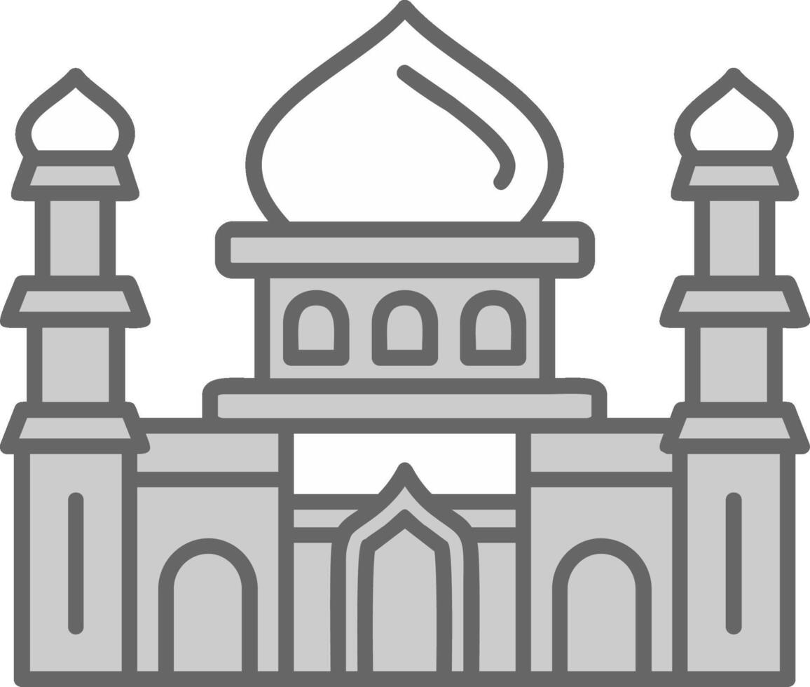 mezquita verde ligero relleno icono vector