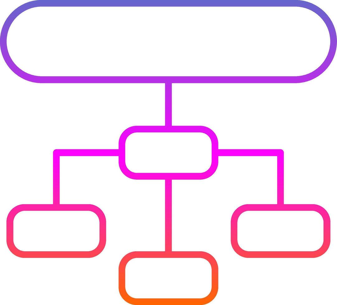 Hierarchical Structure Line Gradient Icon vector