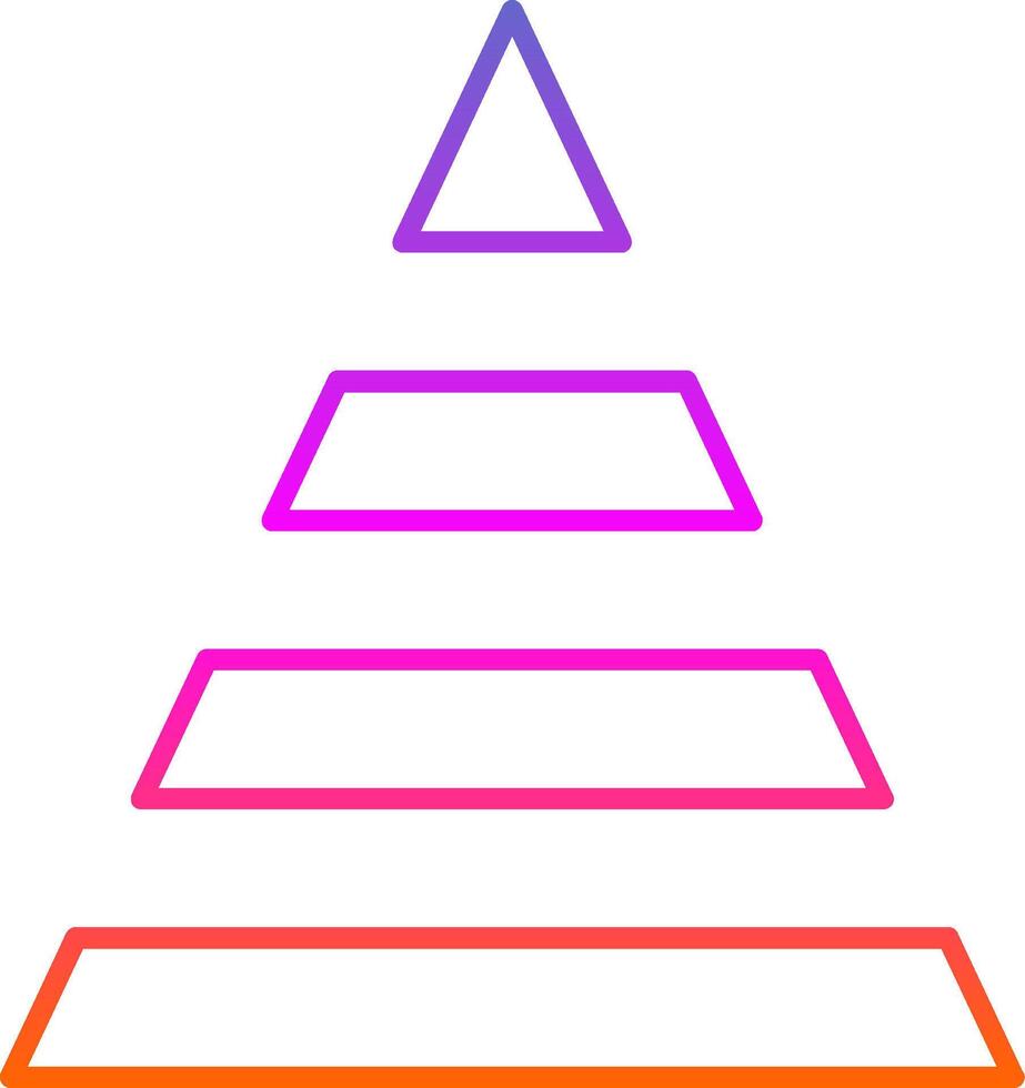 Pyramid Line Gradient Icon vector
