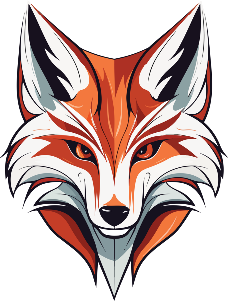 AI generated fox illustration isolated transparent background. png