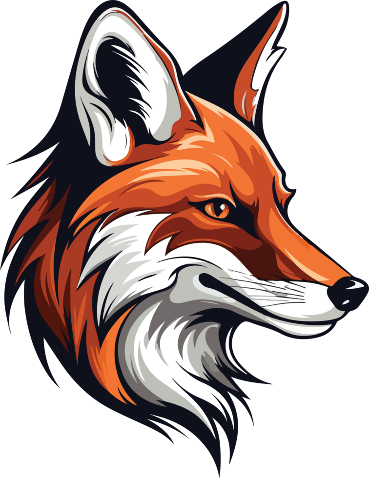 AI generated fox illustration isolated transparent background. png