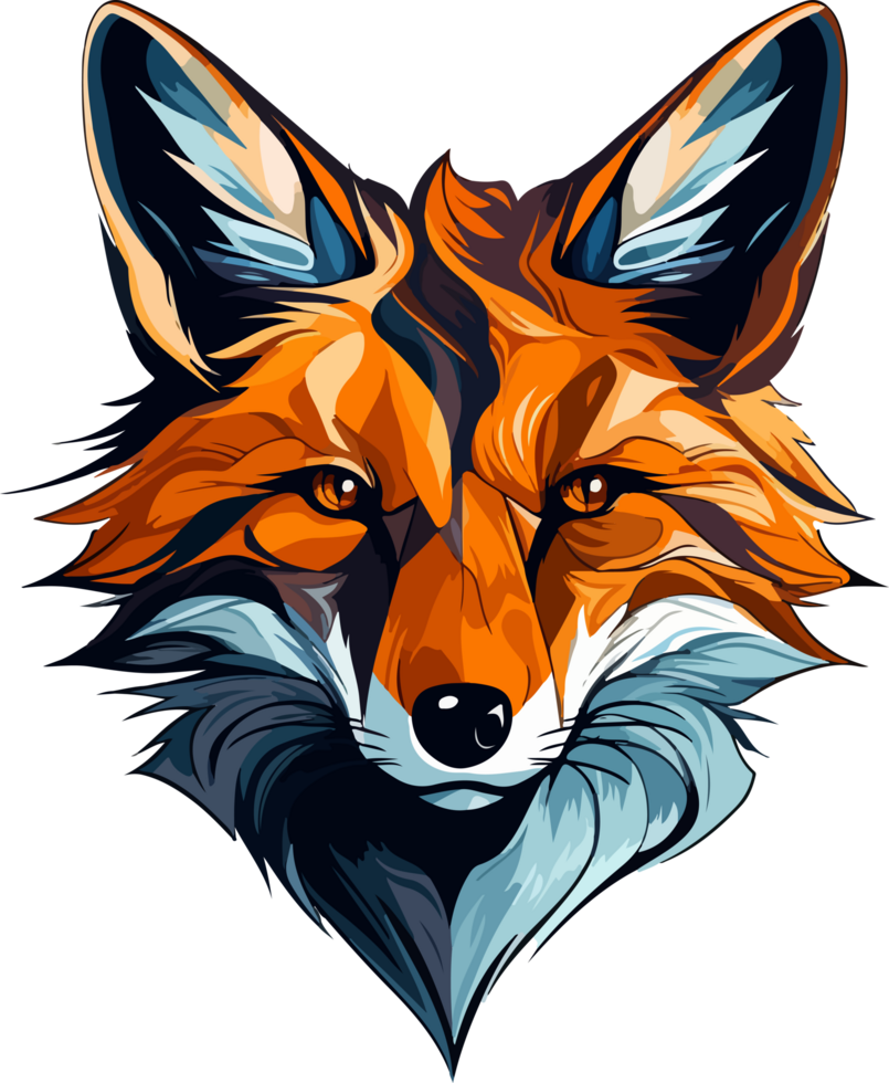 AI generated fox illustration isolated transparent background. png