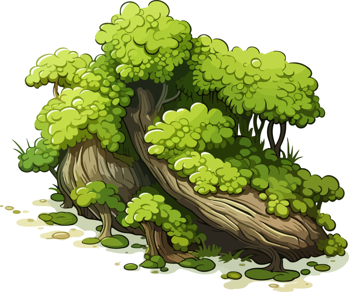 AI generated moss illustration isolated on transparent background. png