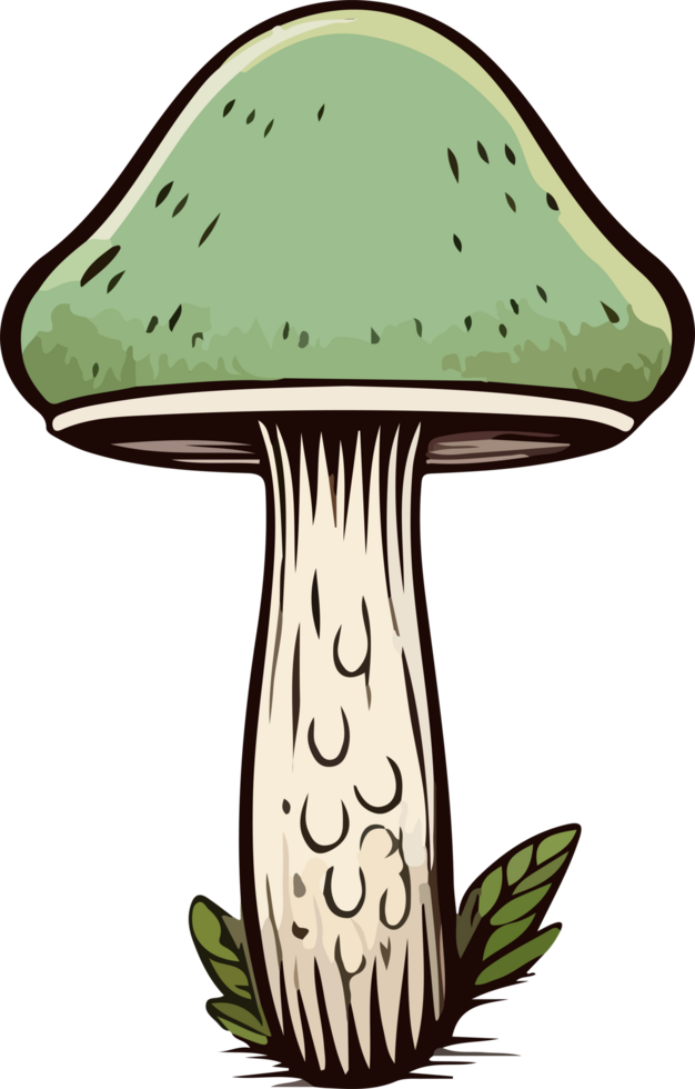 AI generated mushroom design illustration isolated on transparent background png