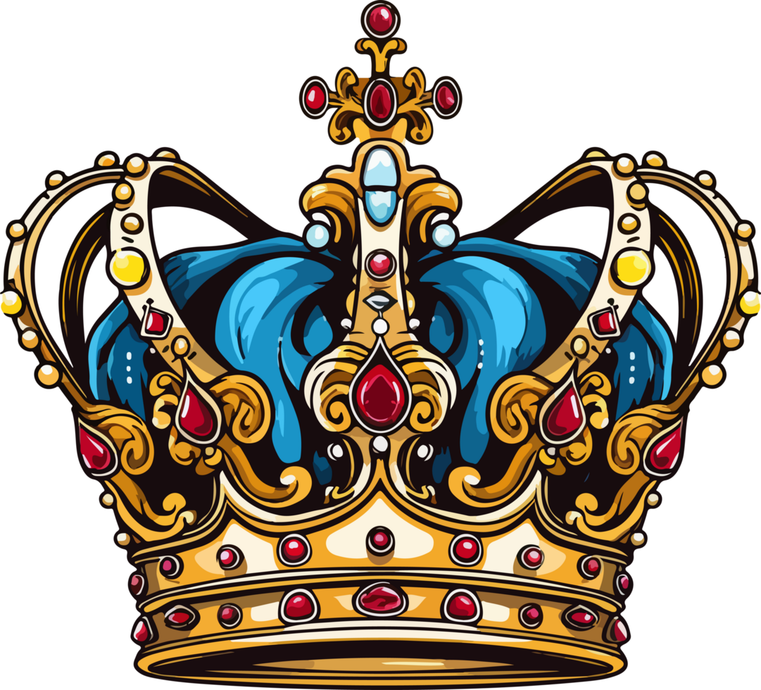 AI generated crown illustration isolated on transparent background. png