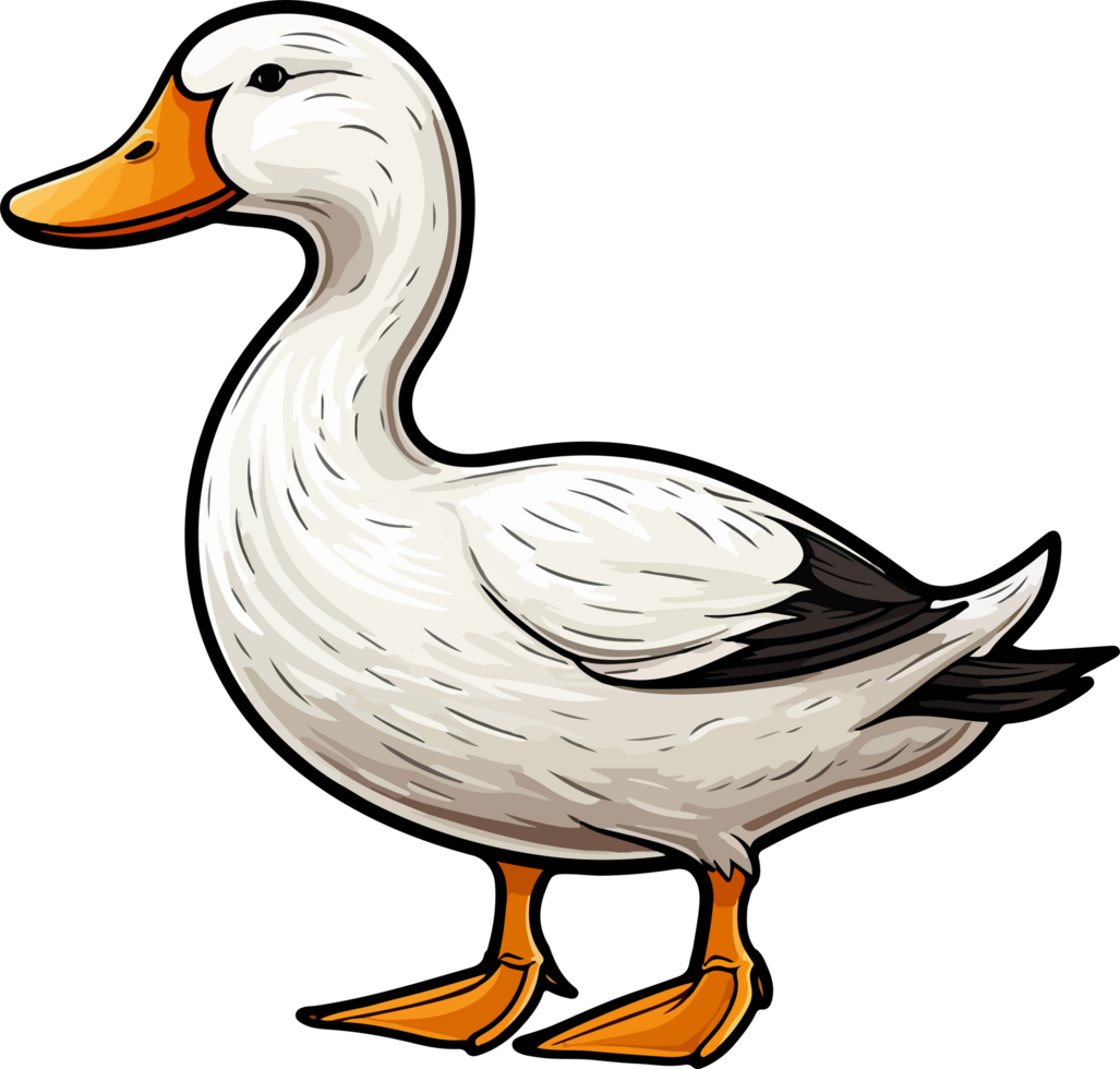 AI generated duck illustration isolated on transparent background. png