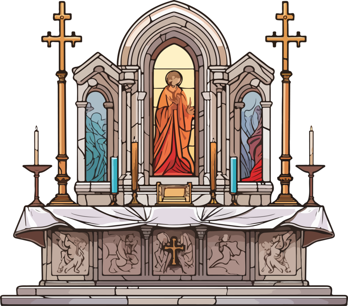 ai generado altar diseño ilustración aislado en transparente antecedentes png