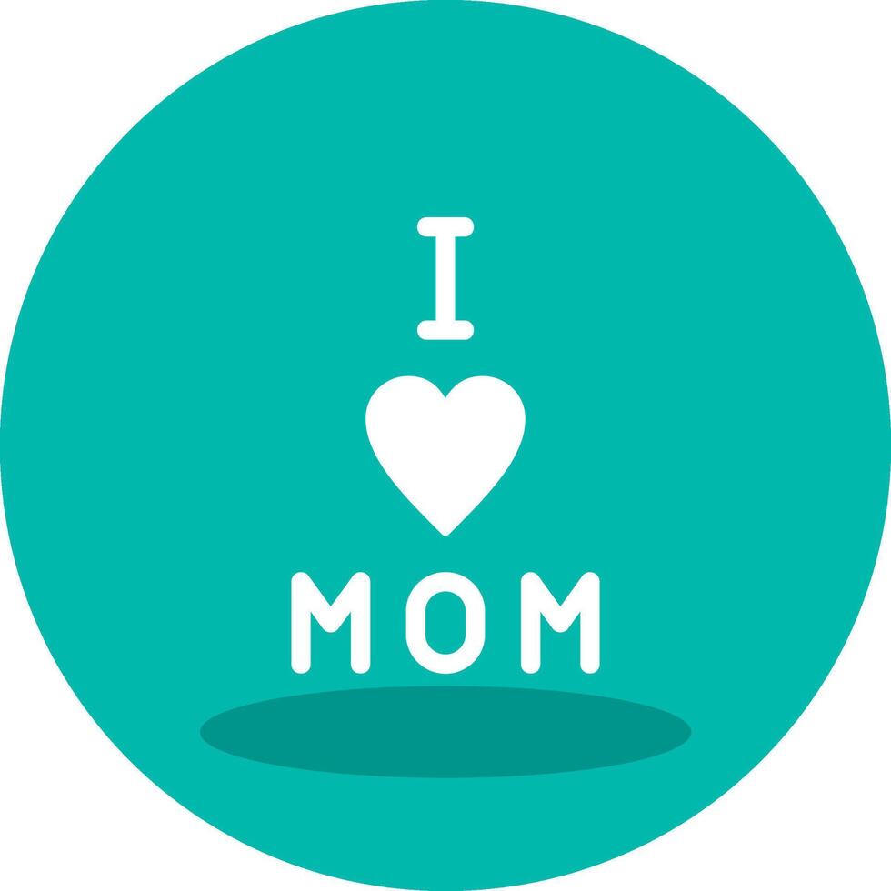 I love Mom Vector Icon