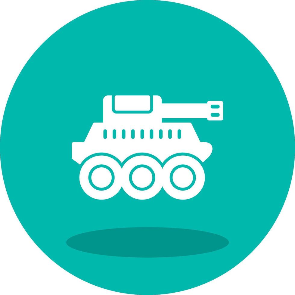 icono de vector de tanque militar