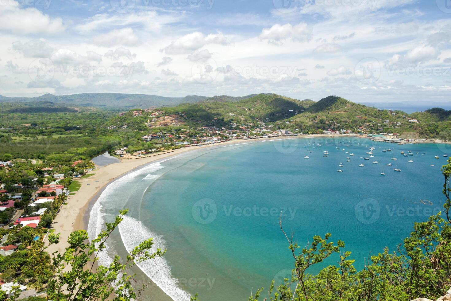 Top view of San Juan del Sur, Rivas, Nicaragua photo