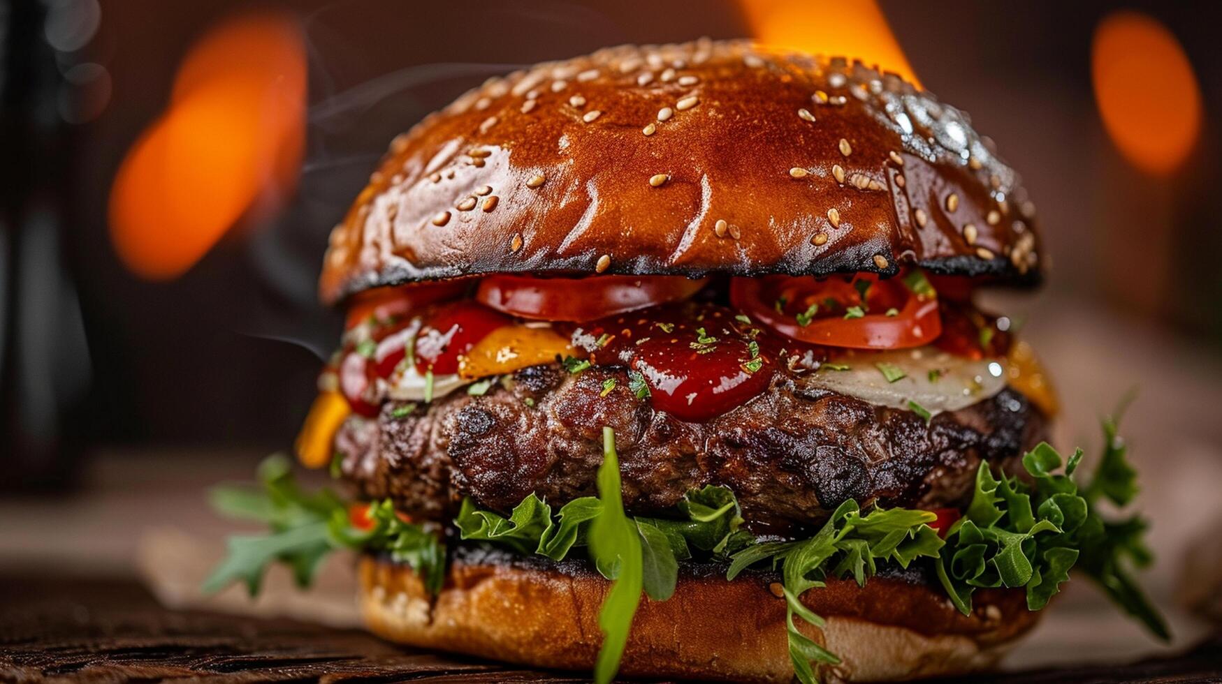 ai generado realista delicioso hamburguesa foto