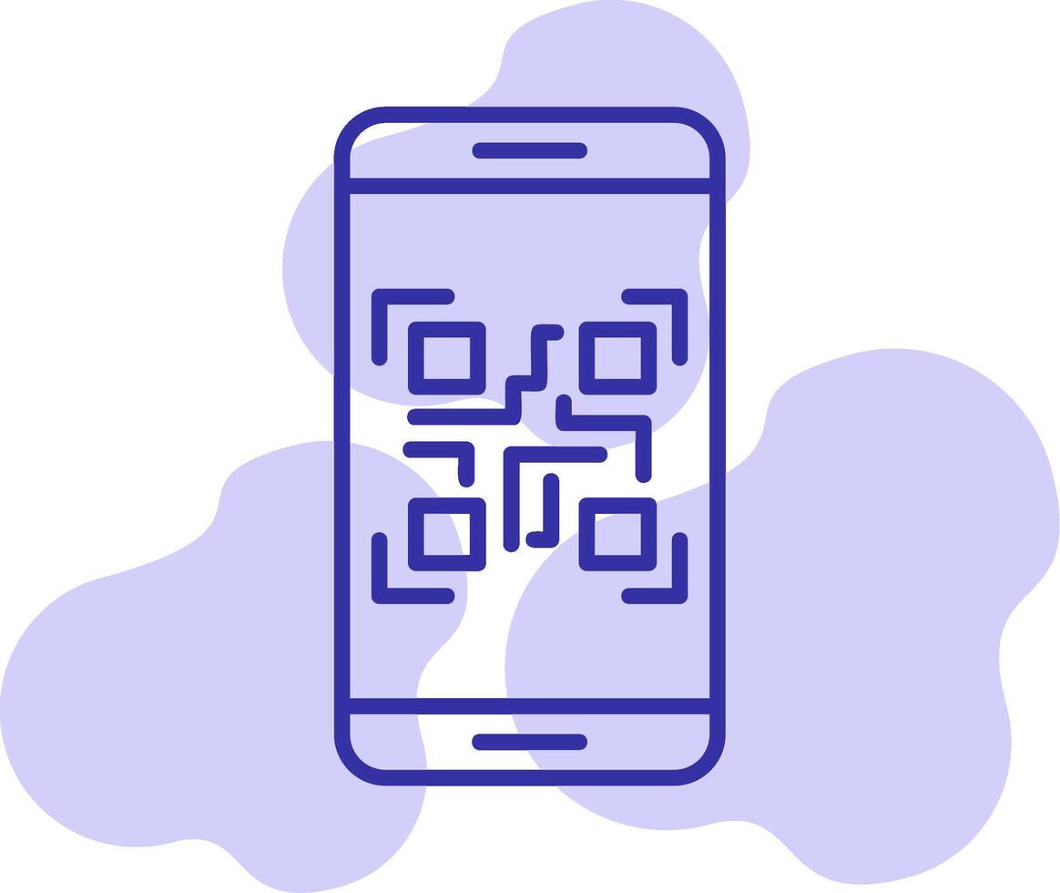 Smartphone Qr Code Vector Icon