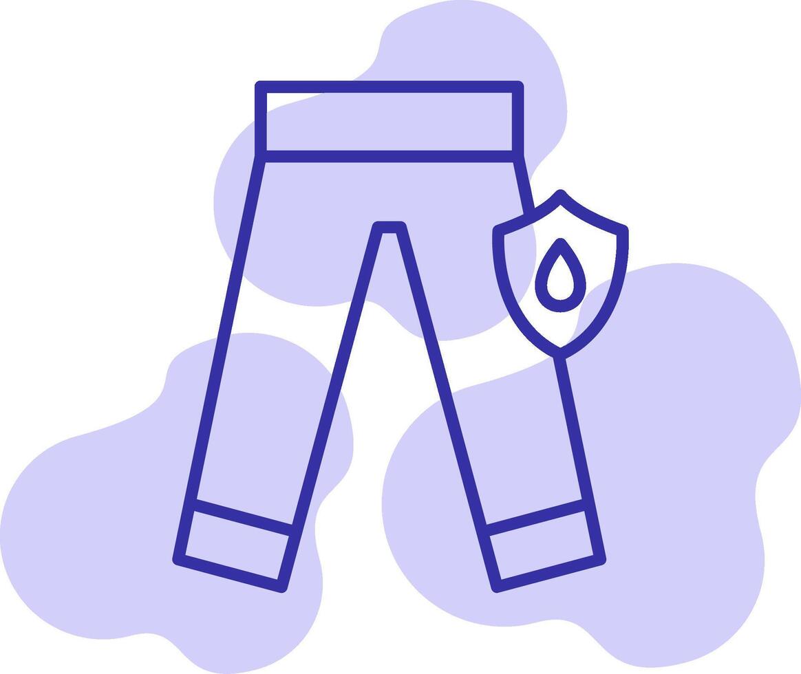 impermeable pantalón vector icono