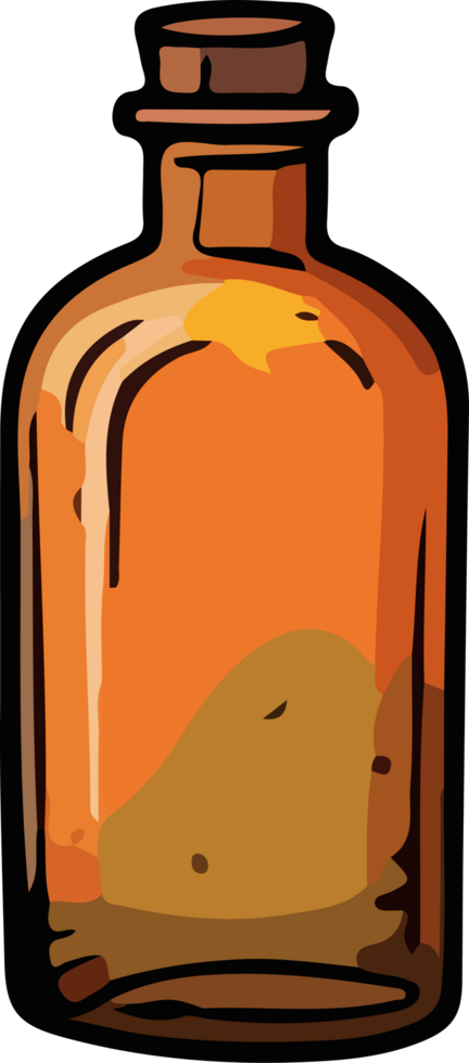 AI generated bottle design illustration isolated on transparent background png