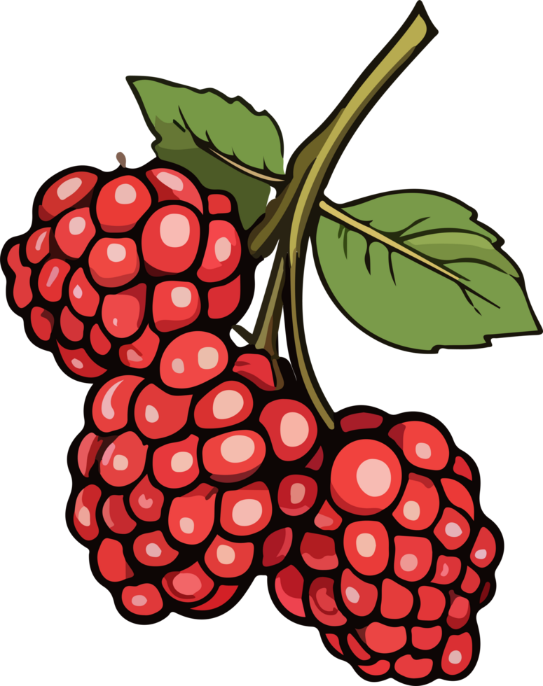 AI generated berry design illustration isolated on transparent background png