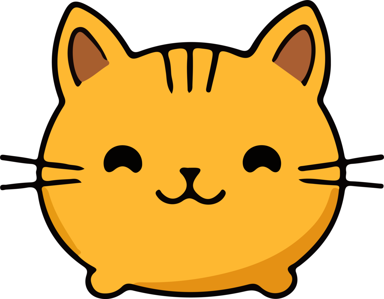 AI generated cat design illustration isolated on transparent background png