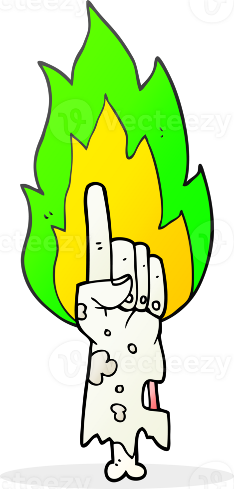 cartoon pointing zombie hand png