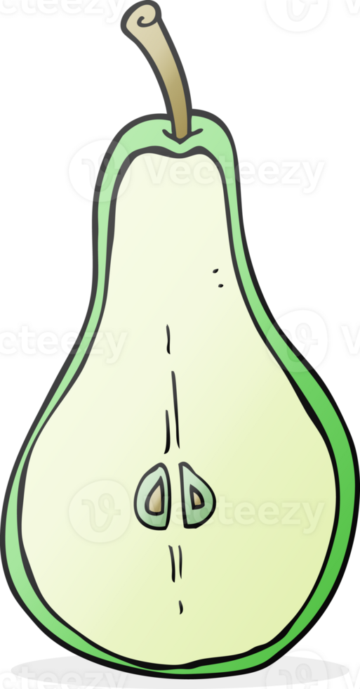 cartoon half pear png
