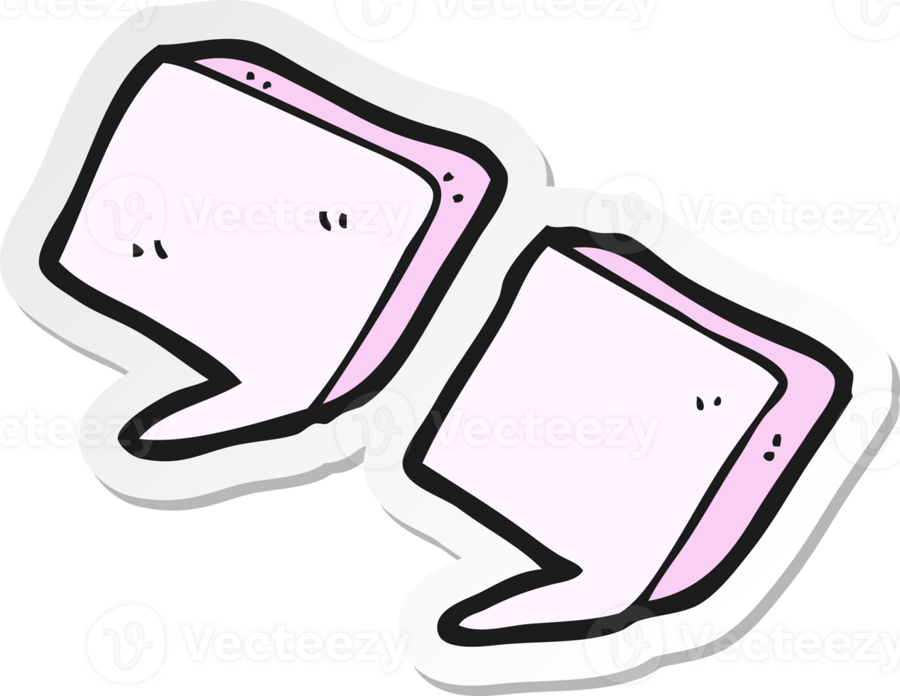 sticker of a cartoon quote marks png