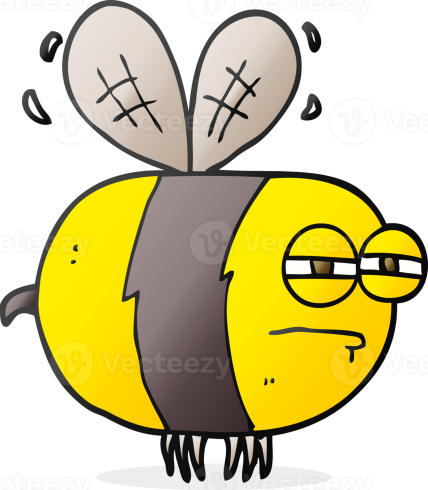 cartoon unhappy bee png