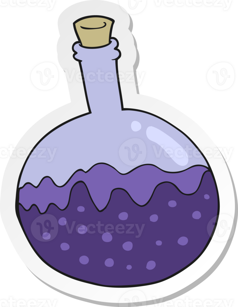 sticker of a cartoon chemicals png