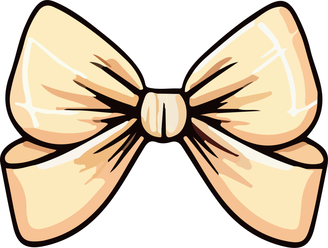 AI generated gift bow design illustration isolated on transparent background png
