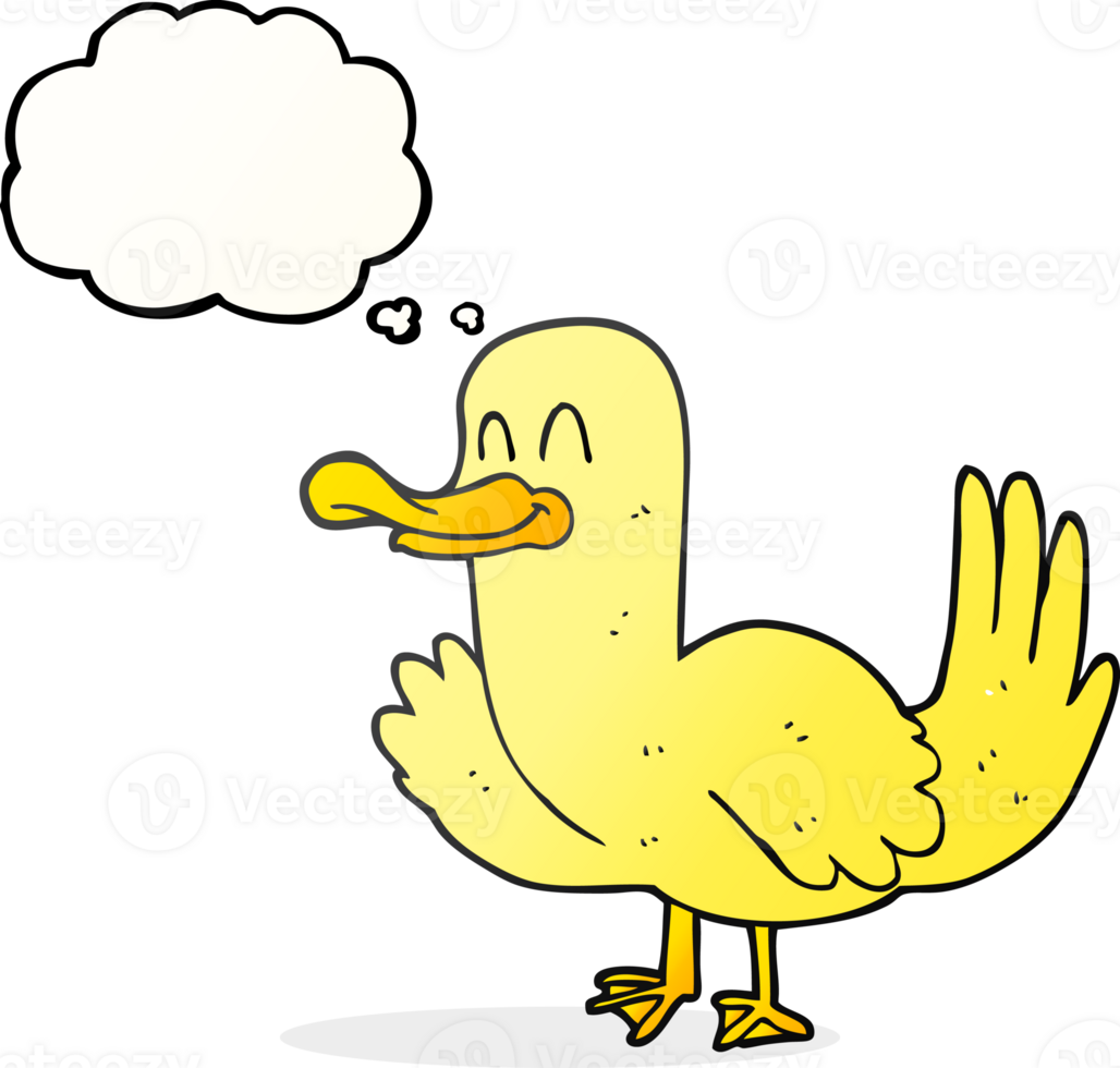 thought bubble cartoon duck png