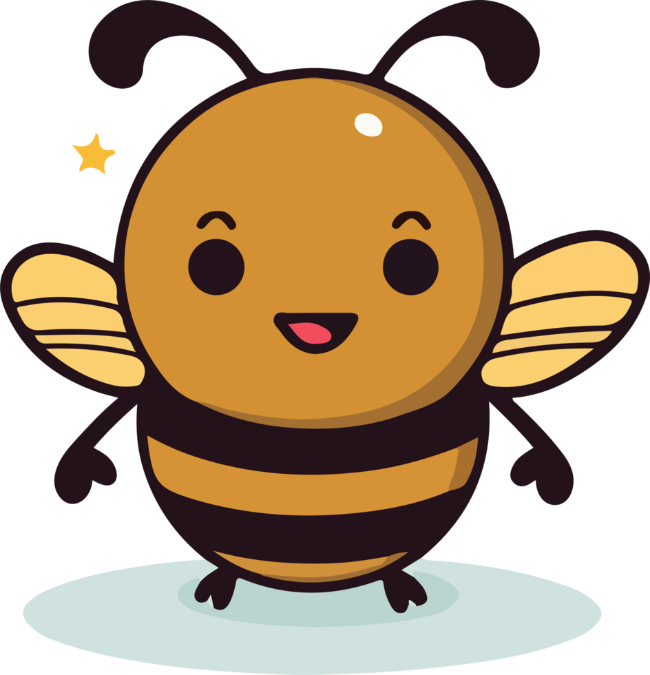 ai generado abeja diseño ilustración aislado en transparente antecedentes png