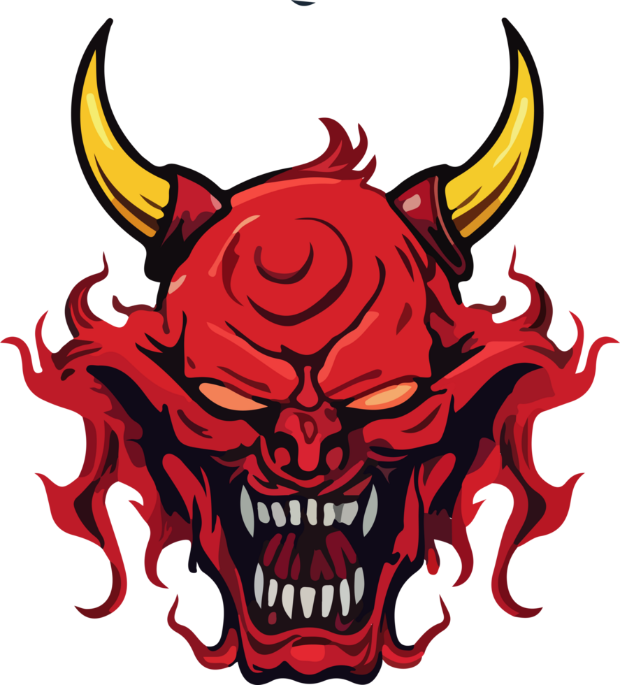 AI generated devil design illustration isolated on transparent background png