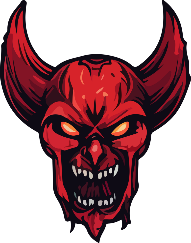 AI generated devil design illustration isolated on transparent background png