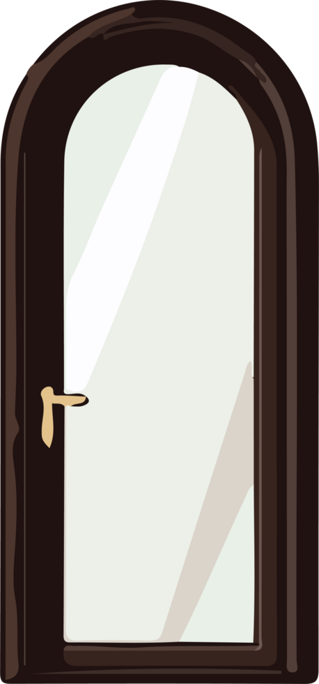 AI generated door design illustration isolated on transparent background png