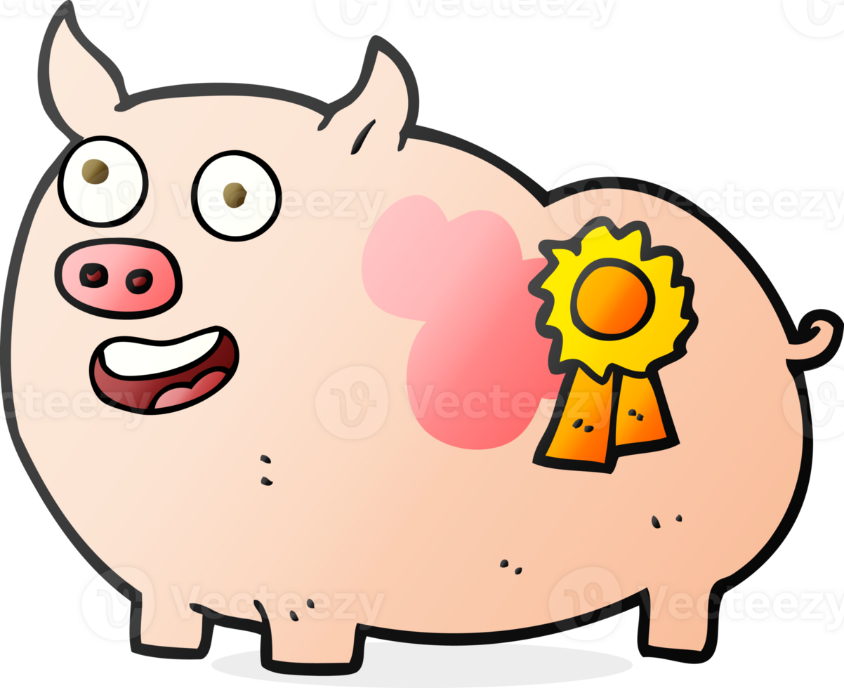 cartoon prize winning pig png