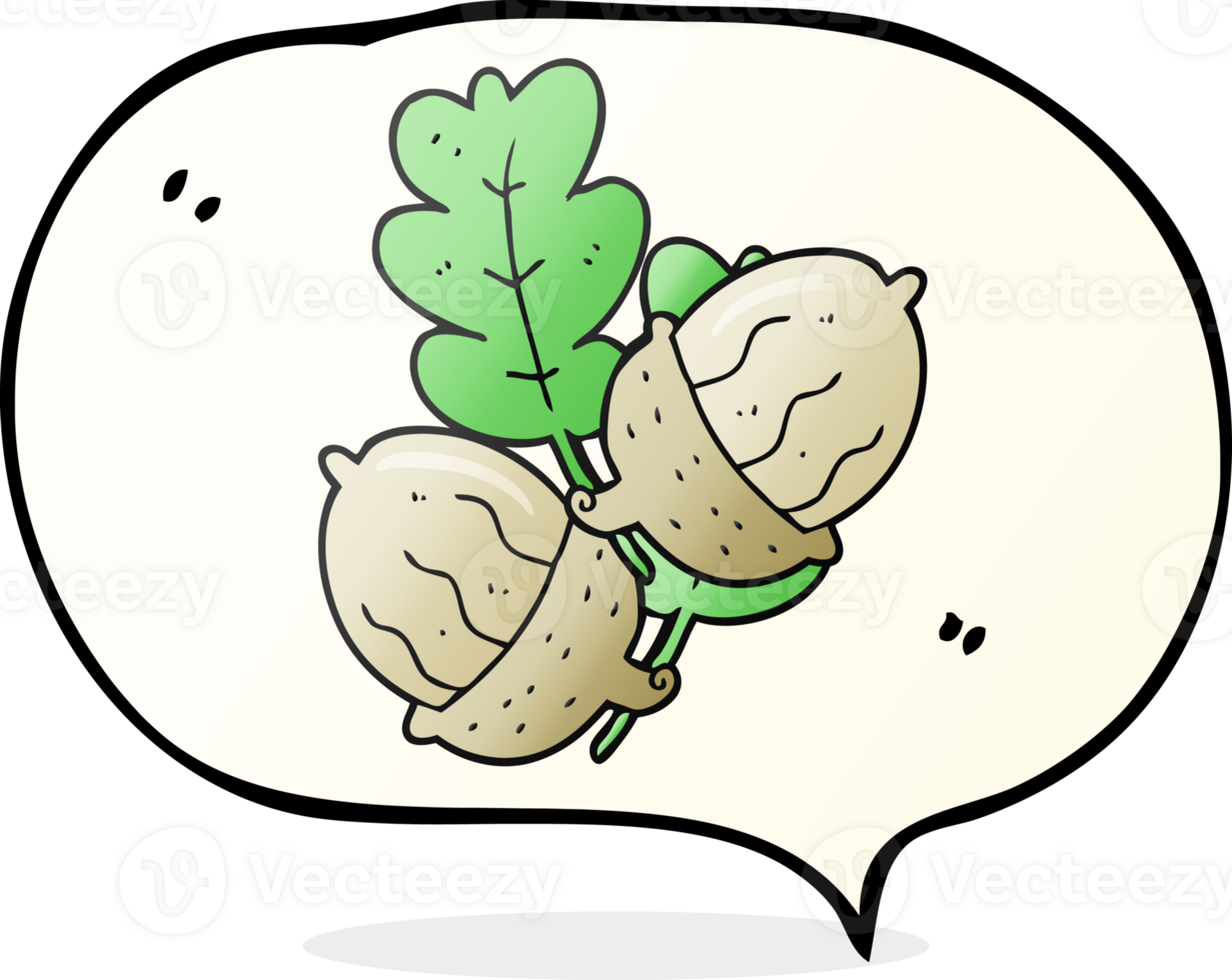 speech bubble cartoon acorns png