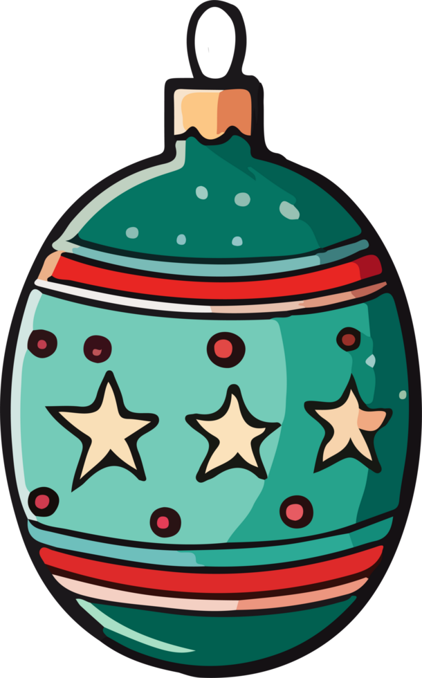 AI generated Christmas balls design illustration isolated on transparent background png