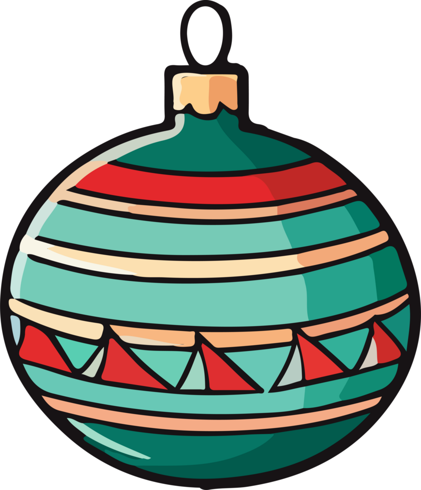 AI generated Christmas balls design illustration isolated on transparent background png