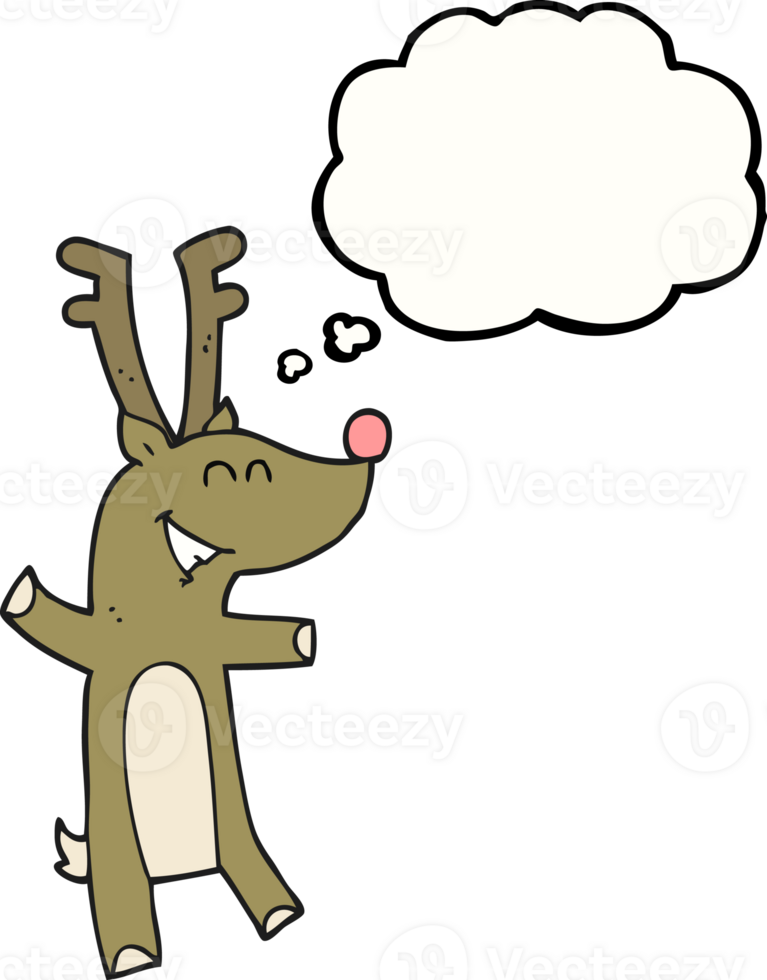 thought bubble cartoon reindeer png