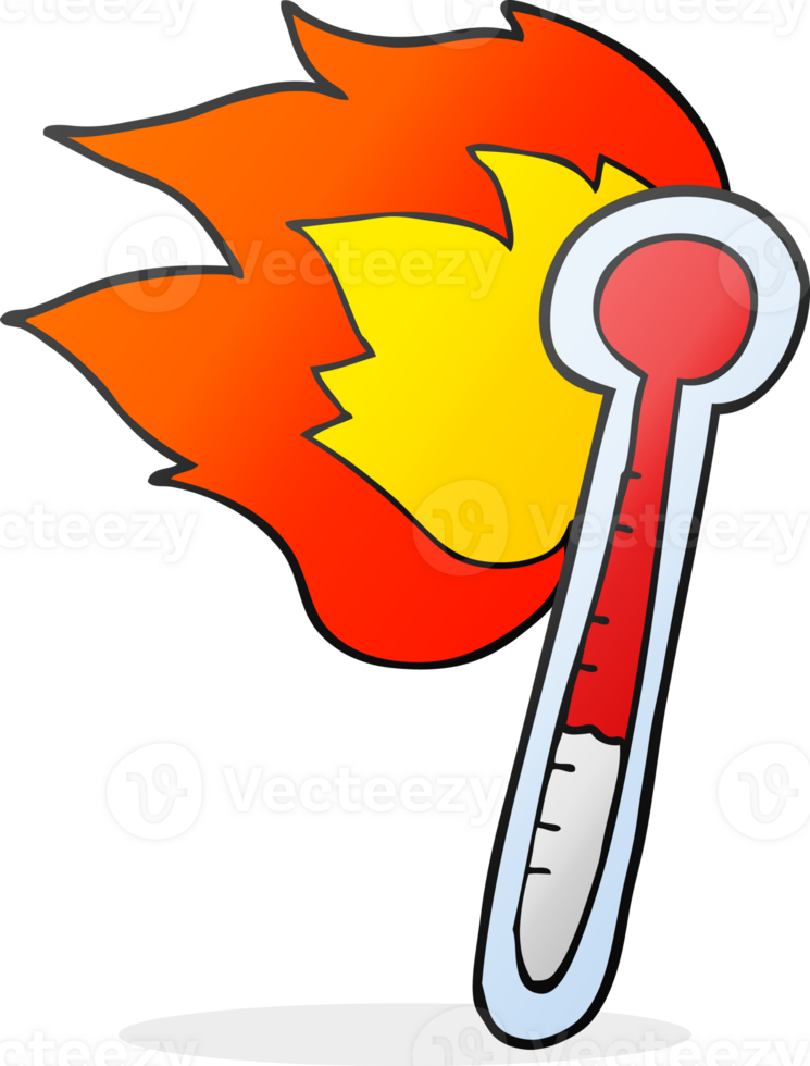 cartoon temperature gauge getting too hot png
