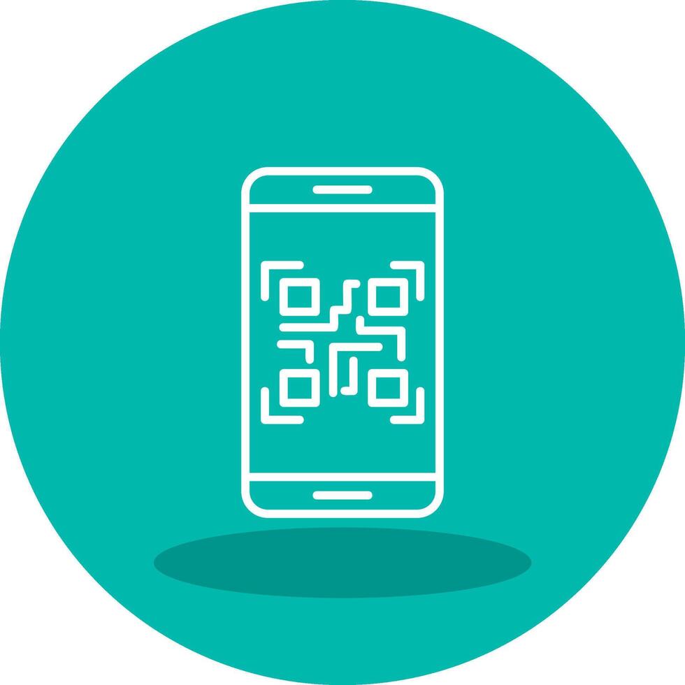 Smartphone Qr Code Vector Icon